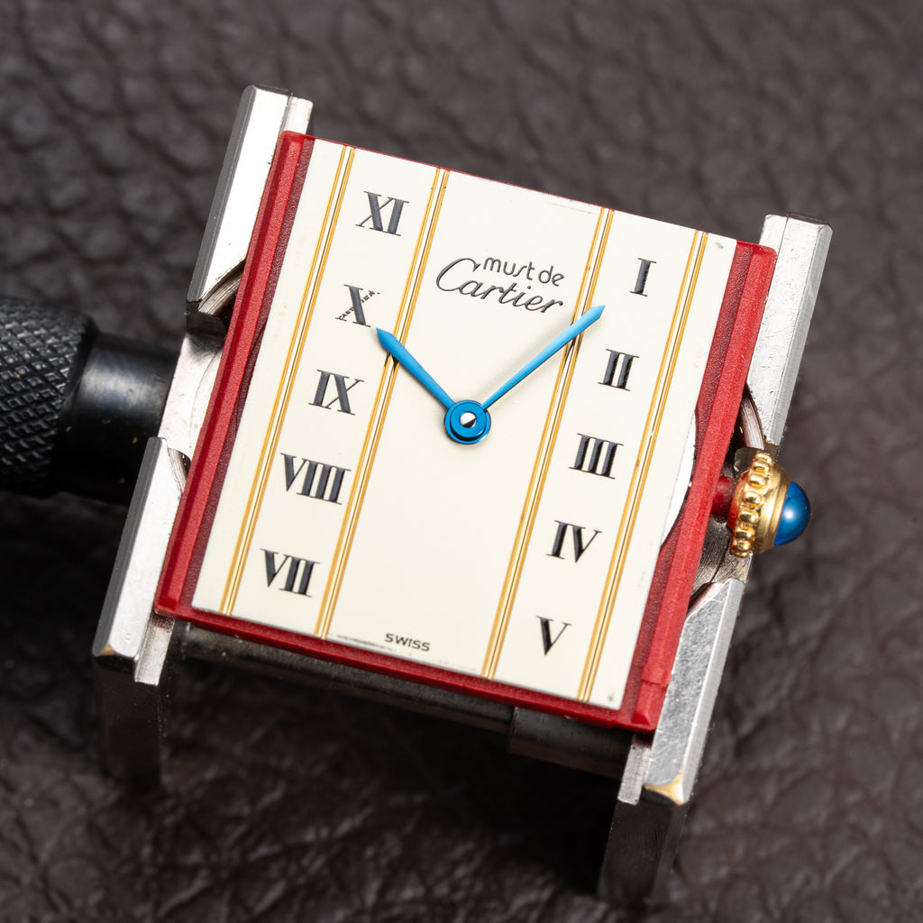 Cartier Tank Must de Vermeil GM Vendôme Roman Column Dial Ref. 590005 From 1990s