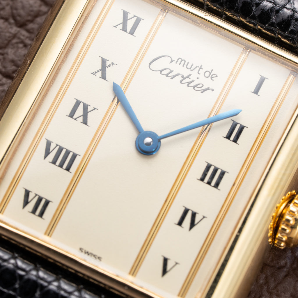 Cartier Tank Must de Vermeil GM Vendôme Roman Column Dial Ref. 590005 From 1990s