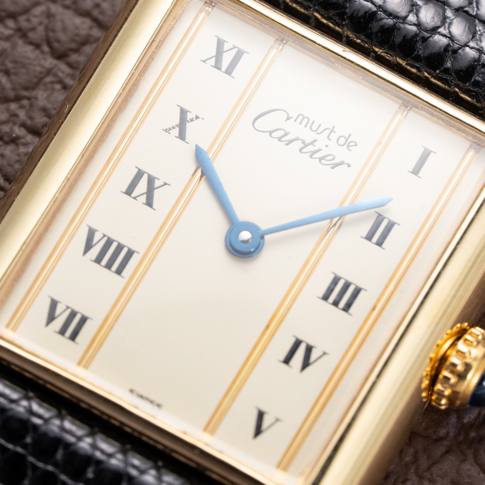 Cartier Tank Must de Vermeil GM Vendôme Roman Column Dial Ref. 590005 From 1990s