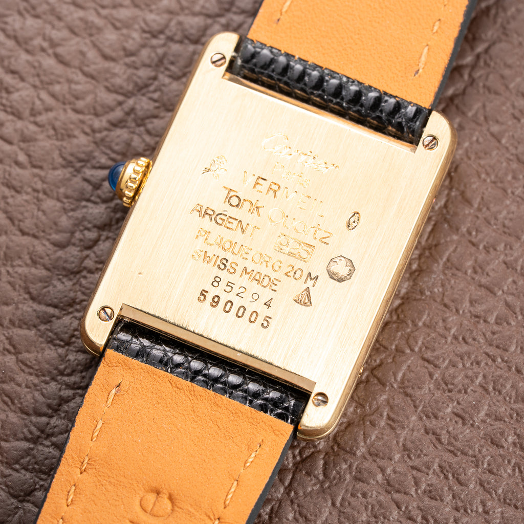 Cartier Tank Must de Vermeil GM Vendôme Roman Column Dial Ref. 590005 From 1990s