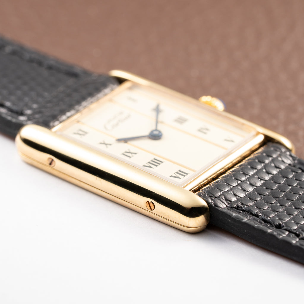 Cartier Tank Must de Vermeil GM Vendôme Roman Column Dial Ref. 590005 From 1990s