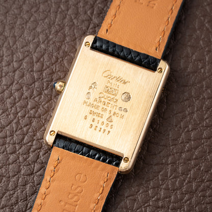 Cartier Must de Tank Vermeil Lemon Roman Dial Reference 6 81006