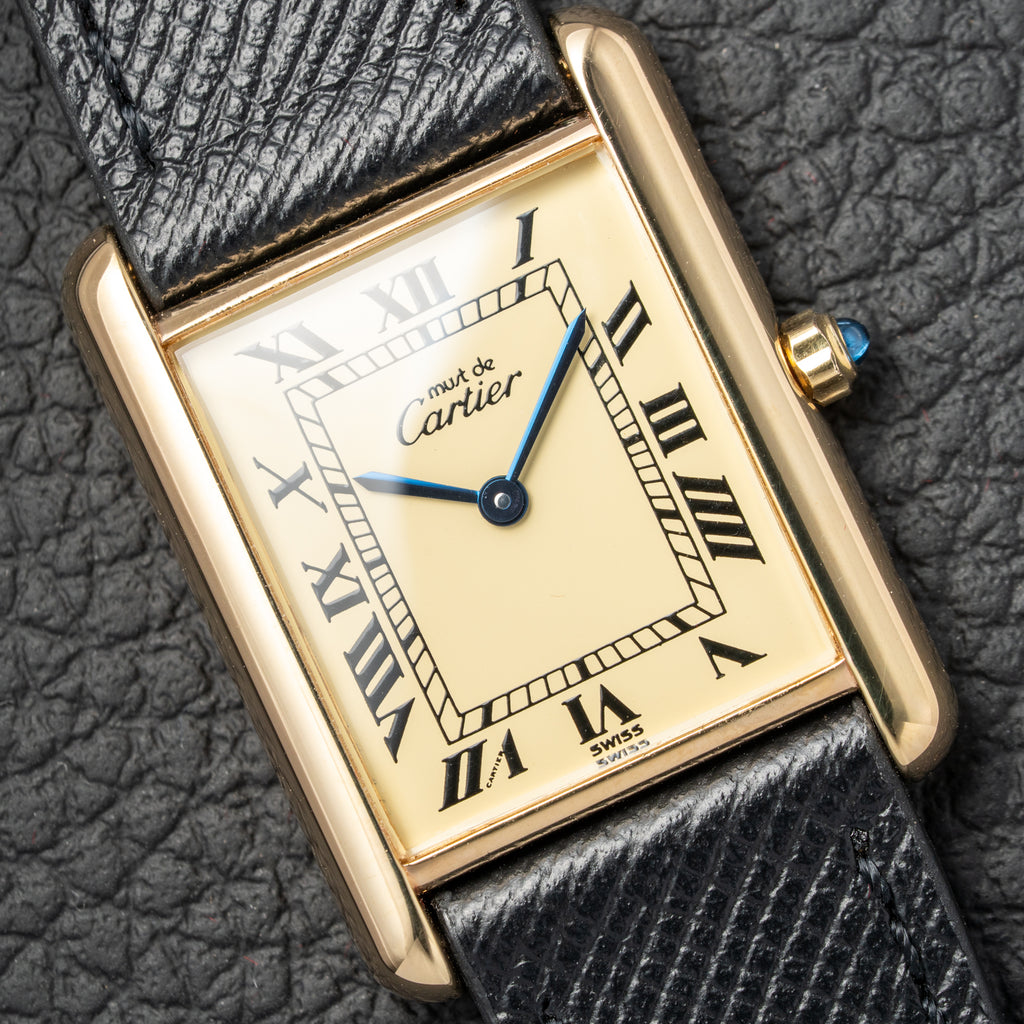 Cartier Must de Tank Vermeil Lemon Roman Dial Reference 6 81006 CARTIER SERVICED 2025