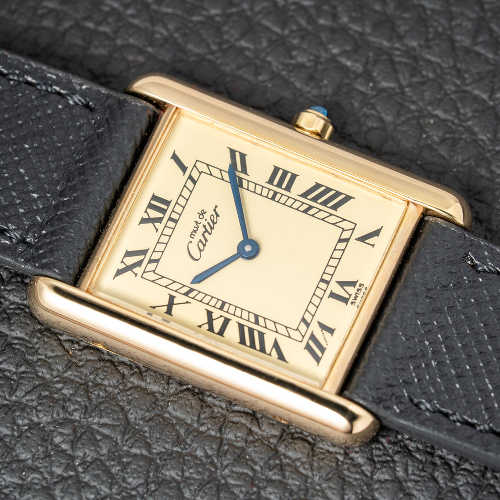 Cartier Must de Tank Vermeil Lemon Roman Dial Reference 6 81006 CARTIER SERVICED 2025