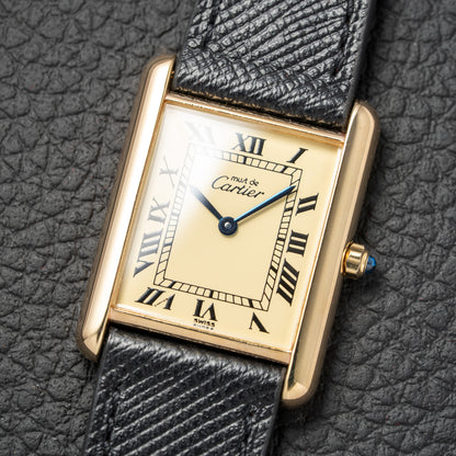 Cartier Must de Tank Vermeil Lemon Roman Dial Reference 6 81006 CARTIER SERVICED 2025
