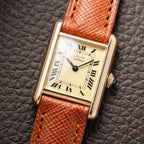 Cartier Tank Vermeil Roman Lemon Dial PM