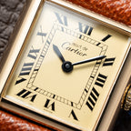 Cartier Tank Vermeil Roman Lemon Dial PM