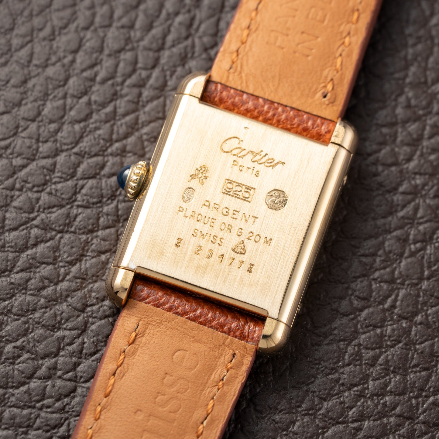Cartier Tank Vermeil Roman Lemon Dial PM
