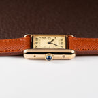 Cartier Tank Vermeil Roman Lemon Dial PM