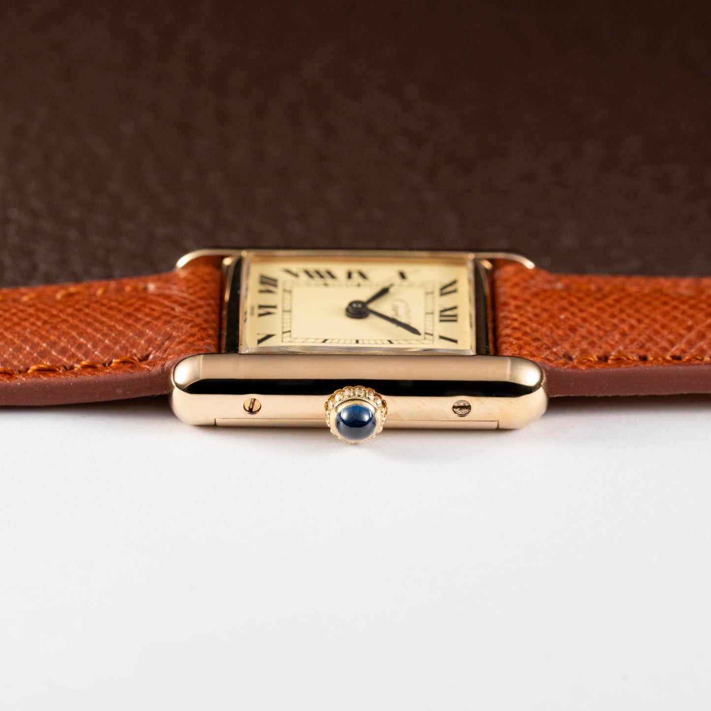 Cartier Tank Vermeil Roman Lemon Dial PM