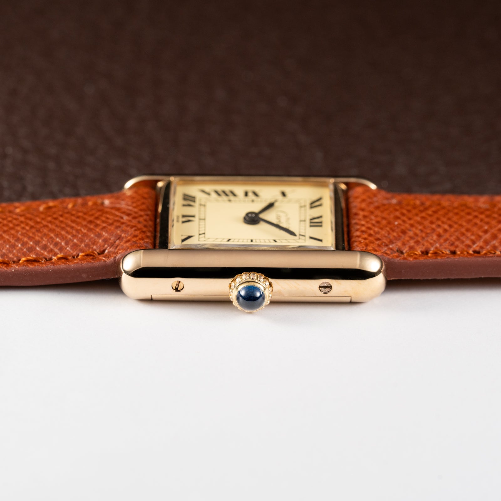 Cartier Tank Vermeil Roman Lemon Dial PM