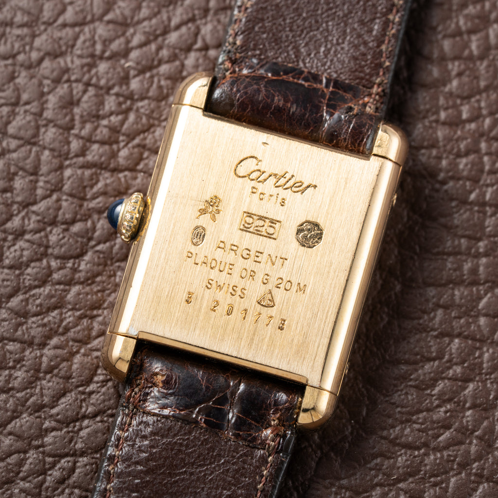 Cartier Tank Must de Vermeil Roman Lemon Dial PM