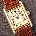 Cartier Must de Tank Vermeil Lemon Roman Dial Reference 5057001