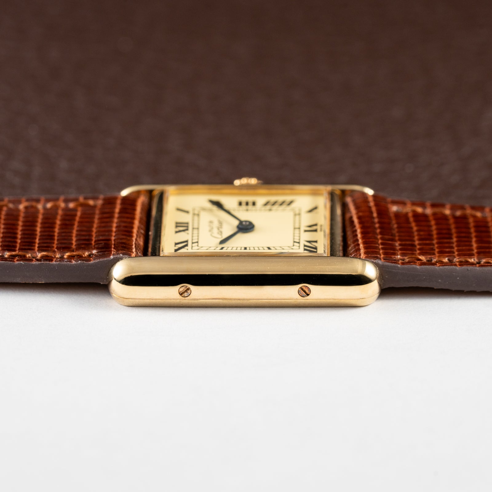 Cartier Must de Tank Vermeil Lemon Roman Dial Reference 5057001