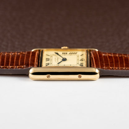 Cartier Must de Tank Vermeil Lemon Roman Dial Reference 5057001