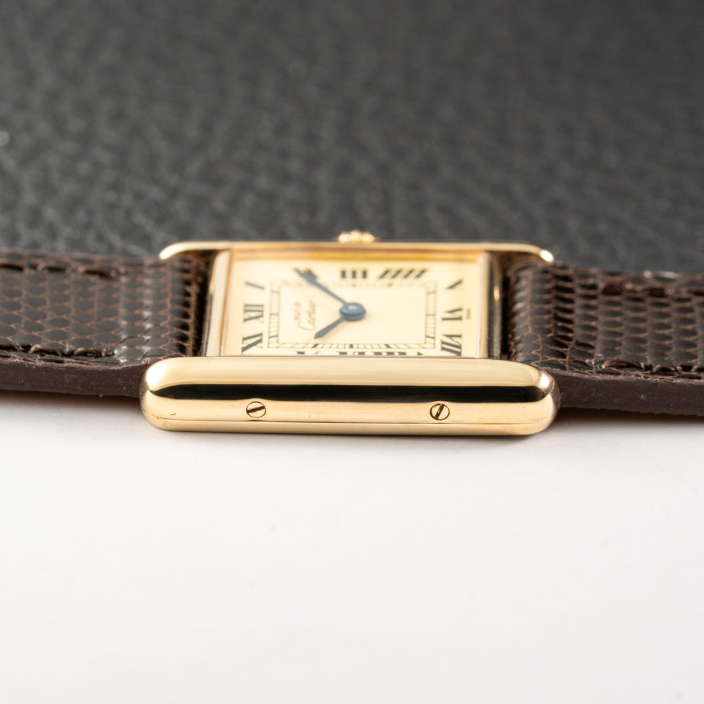 Cartier Tank  Must de Lemon Roman Dial PM Vermeil Reference 5057001