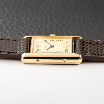 Cartier Tank  Must de Lemon Roman Dial PM Vermeil Reference 5057001