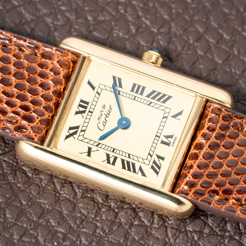 Cartier Tank  Must de Vermeil Lemon Roman Dial PM Reference 3 66001