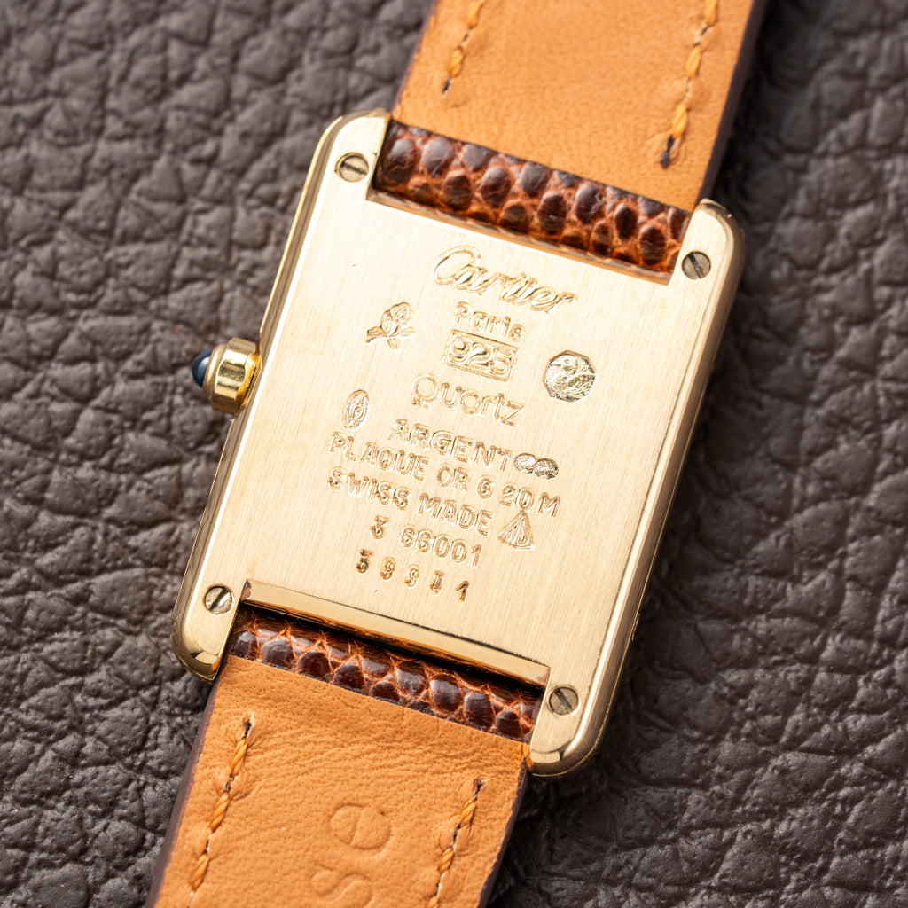 Cartier Tank  Must de Vermeil Lemon Roman Dial PM Reference 3 66001