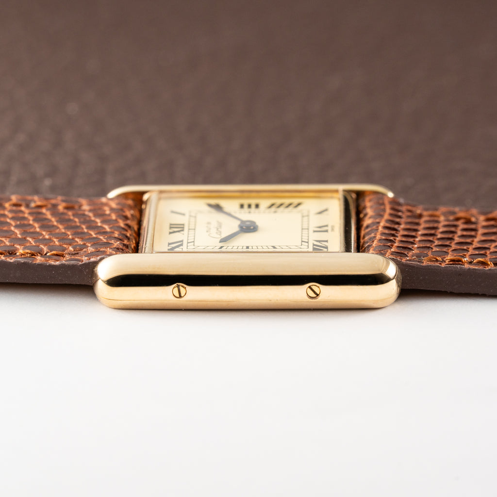 Cartier Tank  Must de Vermeil Lemon Roman Dial PM Reference 3 66001