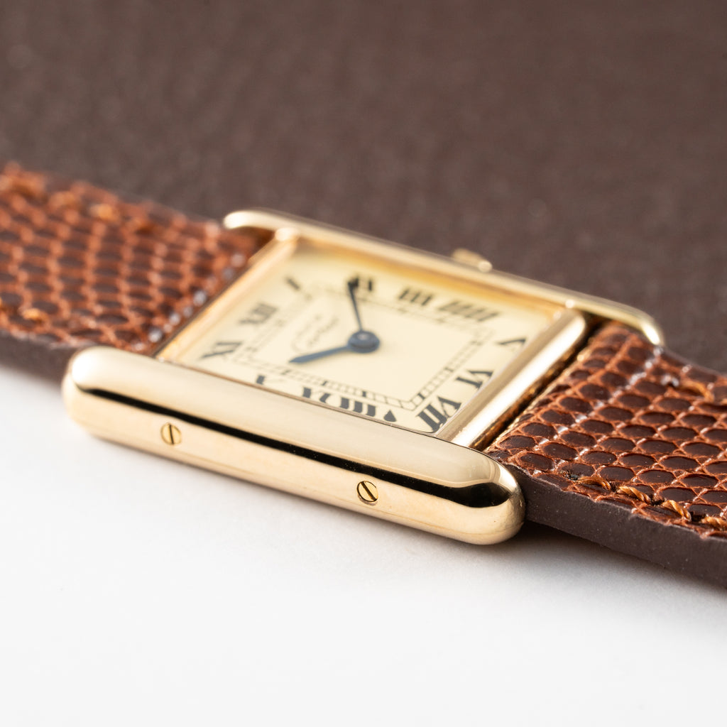 Cartier Tank  Must de Vermeil Lemon Roman Dial PM Reference 3 66001