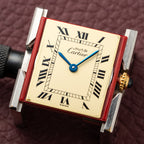 Cartier Tank Must de Vermeil Classic Roman Lemon Dial Ref 590005 from 1990s