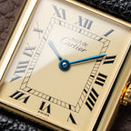 Cartier Tank Must de Vermeil Classic Roman Lemon Dial Ref 590005 from 1990s