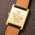 Cartier Tank Must de Vermeil Classic Roman Lemon Dial Ref 590005 from 1990s