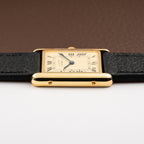 Cartier Tank Must de Vermeil Classic Roman Lemon Dial Ref 590005 from 1990s