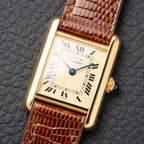 Cartier Tank Must de Lemon Roman Dial PM Vermeil Reference 3 66001