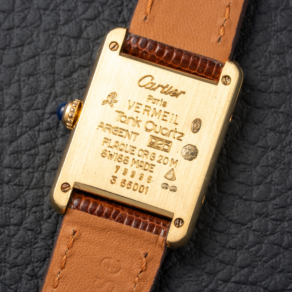Cartier Tank Must de Lemon Roman Dial PM Vermeil Reference 3 66001