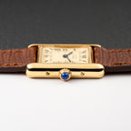 Cartier Tank Must de Lemon Roman Dial PM Vermeil Reference 3 66001