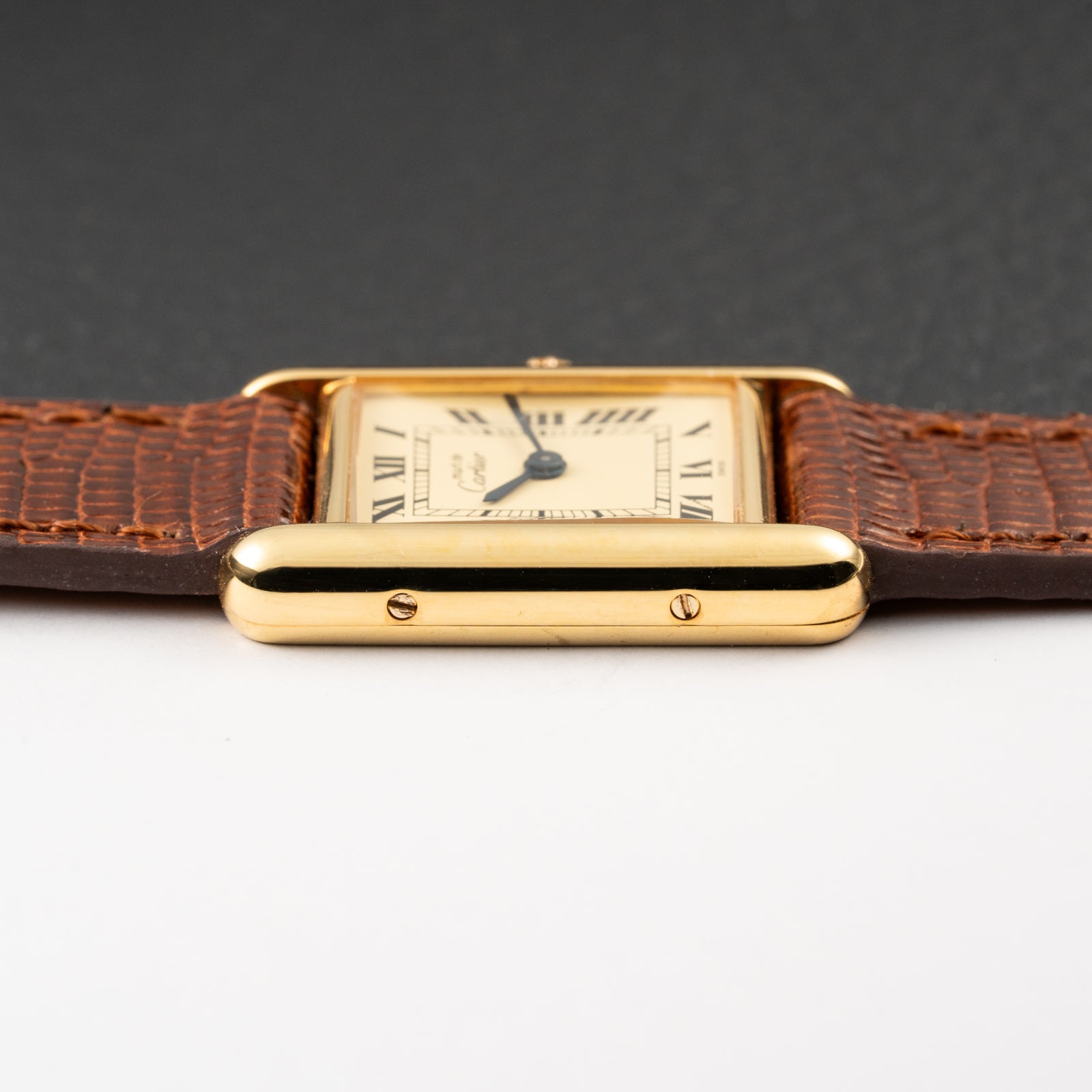 Cartier Tank Must de Lemon Roman Dial PM Vermeil Reference 3 66001