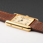Cartier Tank Must de Lemon Roman Dial PM Vermeil Reference 3 66001