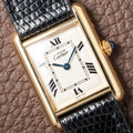 Cartier Tank Must de Roman Dial Vermeil Ref 2415
