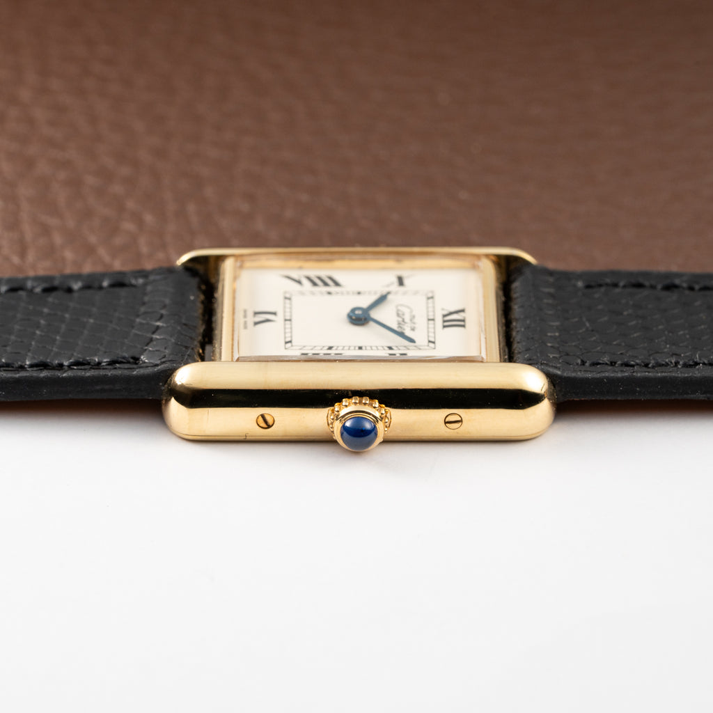 Cartier Tank Must de Roman Dial Vermeil Ref 2415