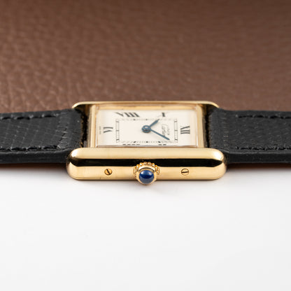 Cartier Tank Must de Roman Dial Vermeil Ref 2415
