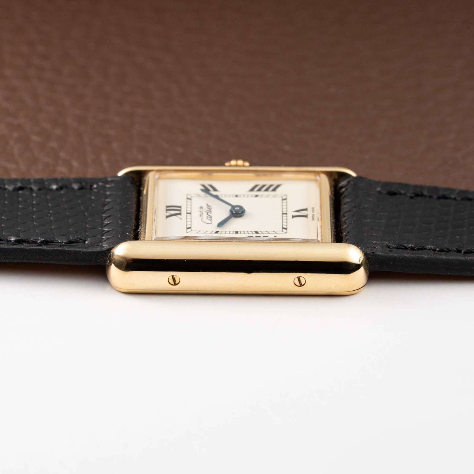 Cartier Tank Must de Roman Dial Vermeil Ref 2415