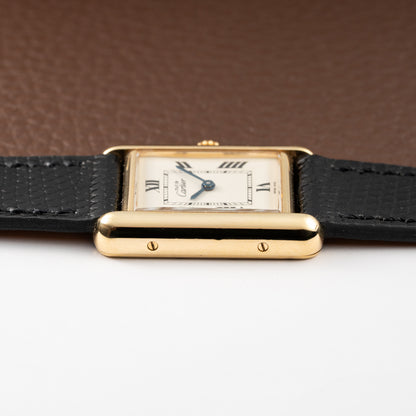 Cartier Tank Must de Roman Dial Vermeil Ref 2415