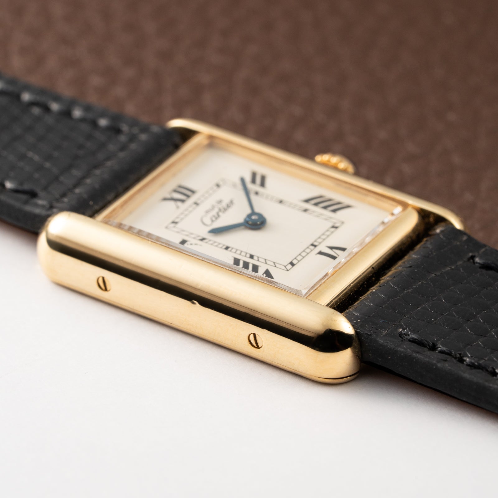 Cartier Tank Must de Roman Dial Vermeil Ref 2415