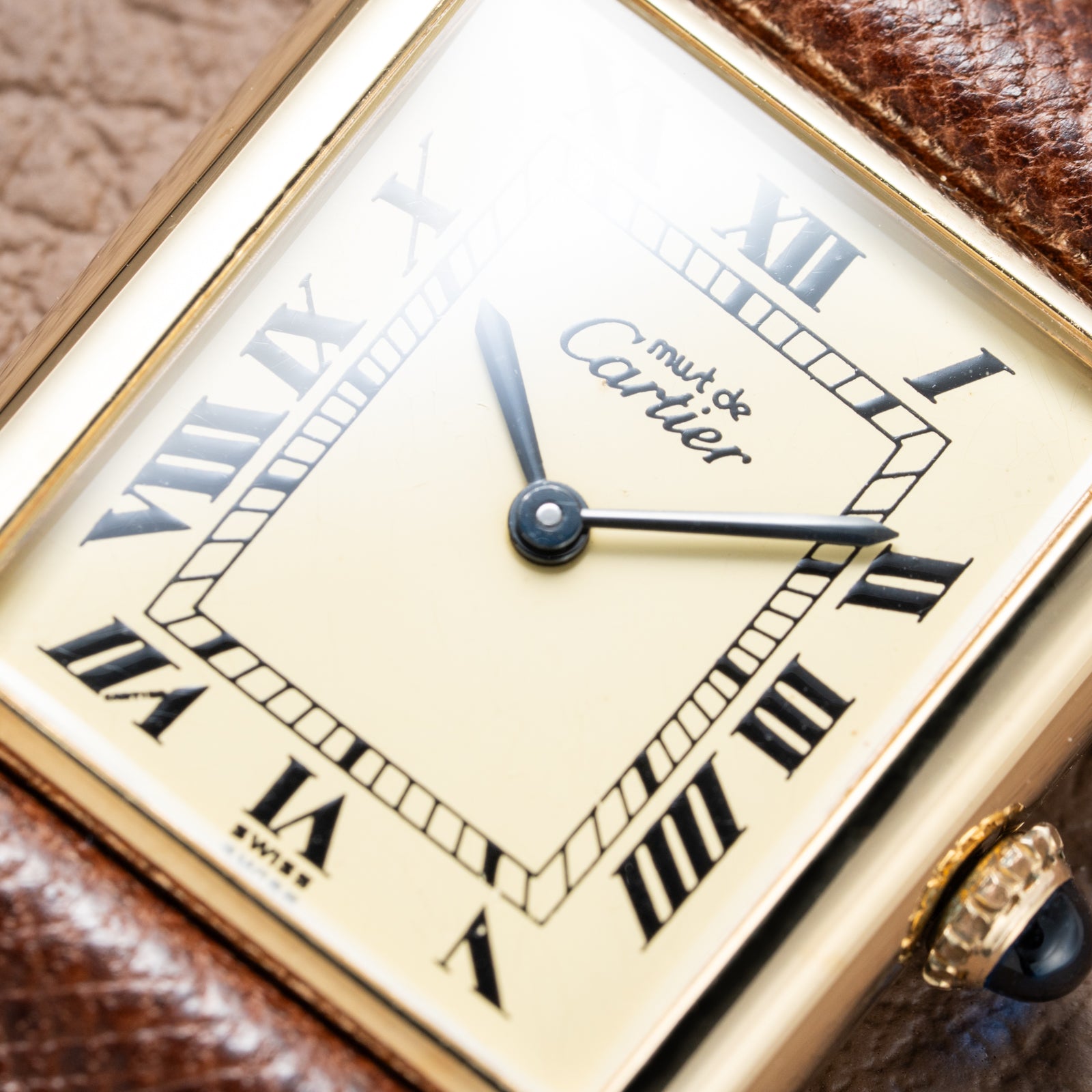 Cartier Must de Tank Vermeil Lemon Roman 1990s