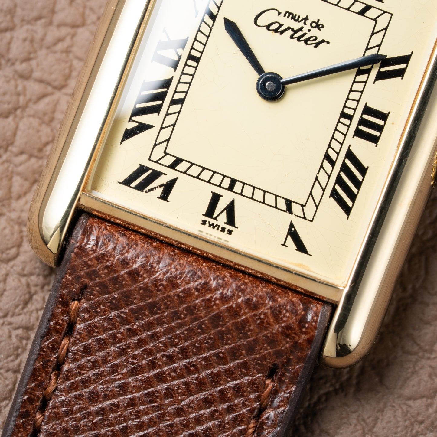 Cartier Must de Tank Vermeil Lemon Roman 1990s