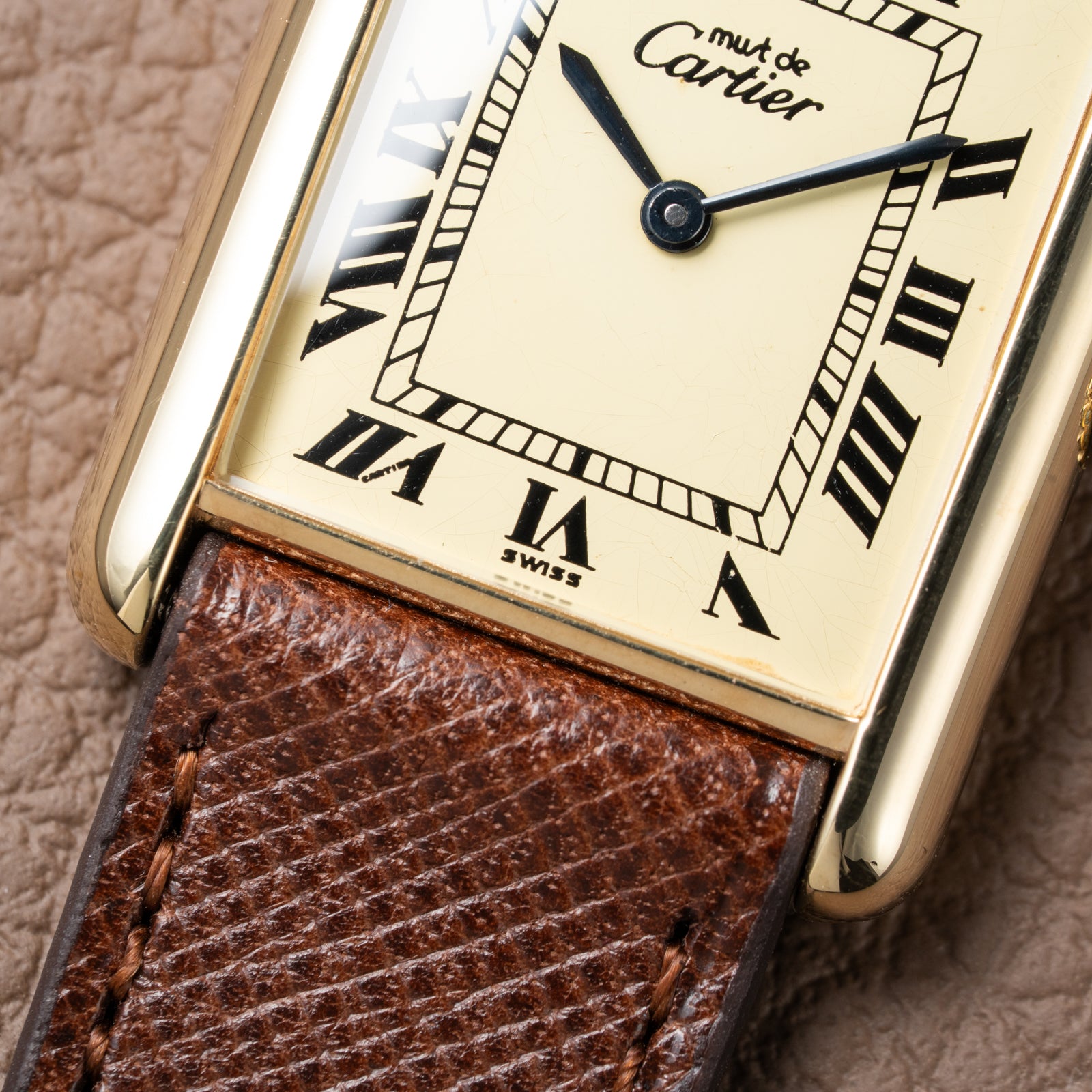 Cartier Must de Tank Vermeil Lemon Roman 1990s