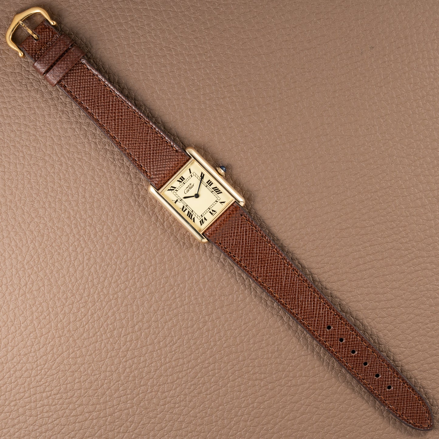 Cartier Must de Tank Vermeil Lemon Roman 1990s