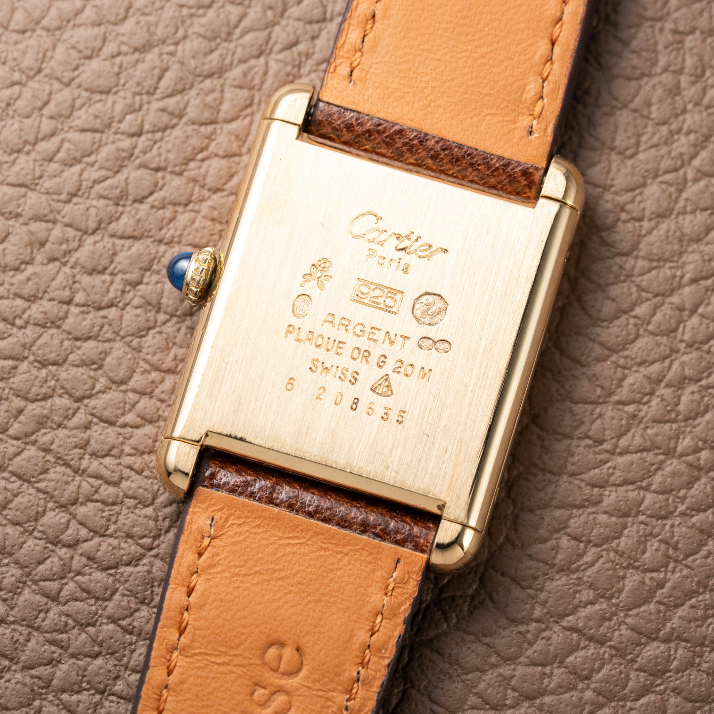 Cartier Must de Tank Vermeil Lemon Roman 1990s