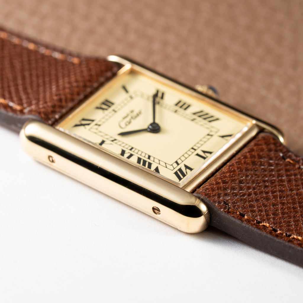 Cartier Must de Tank Vermeil Lemon Roman 1990s