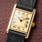 Cartier Tank Must de Vermeil Classic Roman Lemon Dial PM 1980s