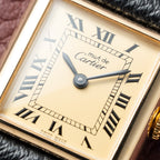 Cartier Tank Must de Vermeil Classic Roman Lemon Dial PM 1980s