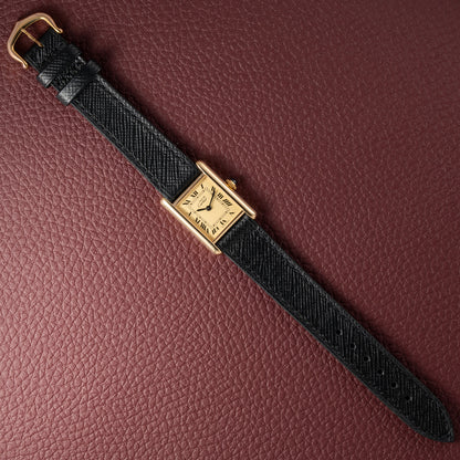Cartier Tank Must de Vermeil Classic Roman Lemon Dial PM 1980s