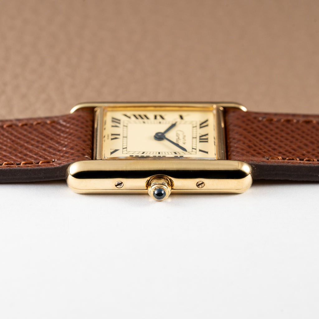Cartier Must de Tank Vermeil Roman Full Set Ref. 3 66001 from 1986 !